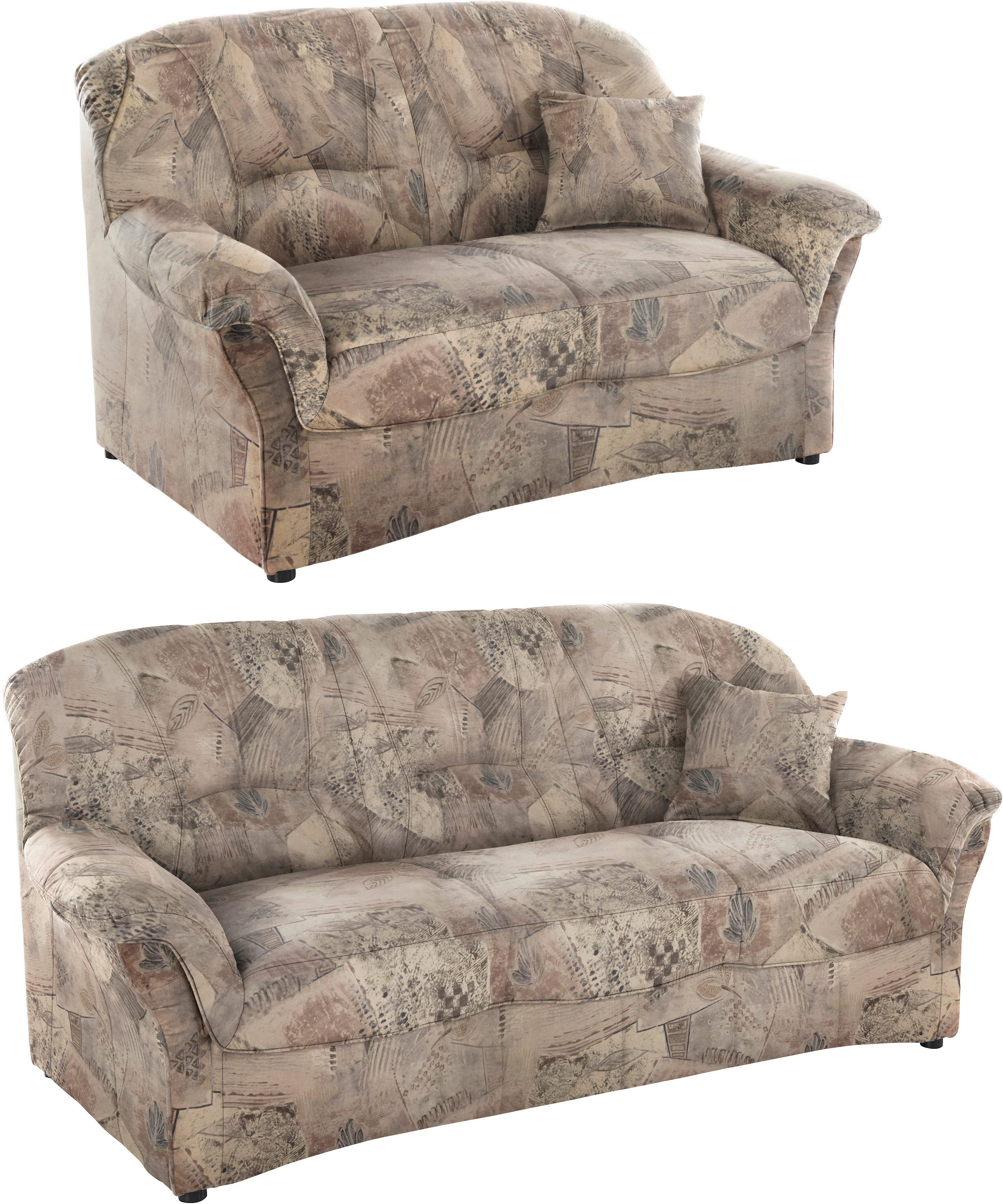 DOMO collection Polstergarnitur Bahia belastbar bis 140kg/ Sitz, mit Federk günstig online kaufen