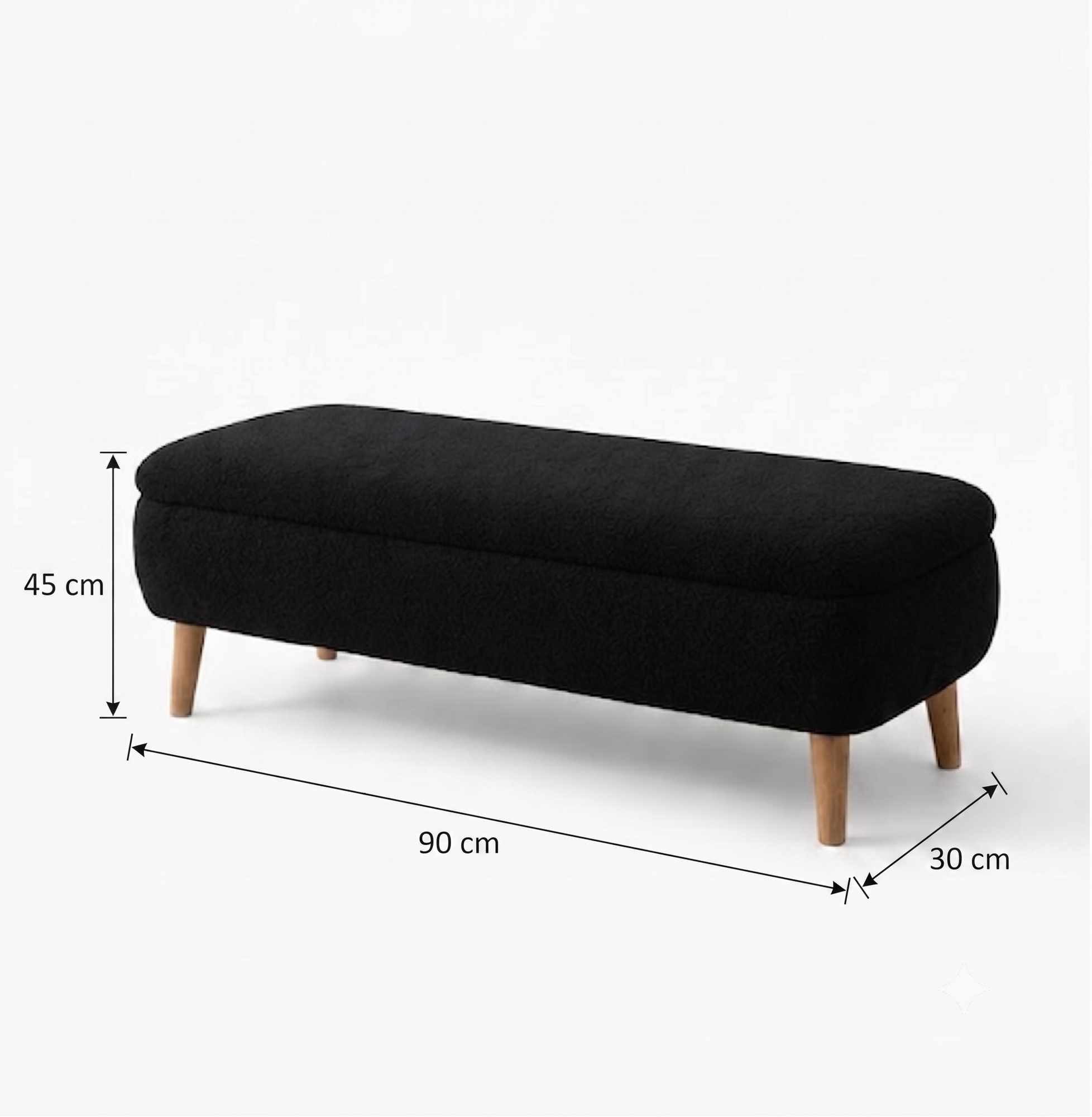 Skye Decor Polsterbank Snug Japandi (1-St), Teddy-Optik mit Stauraum