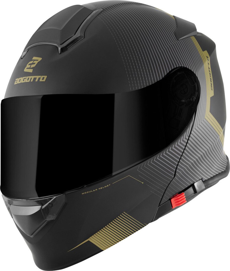 Bogotto Motorradhelm H271 Wayke Klapphelm, vorbereitet für Kommunikationssystem,geeignet für Brillenträger,v
