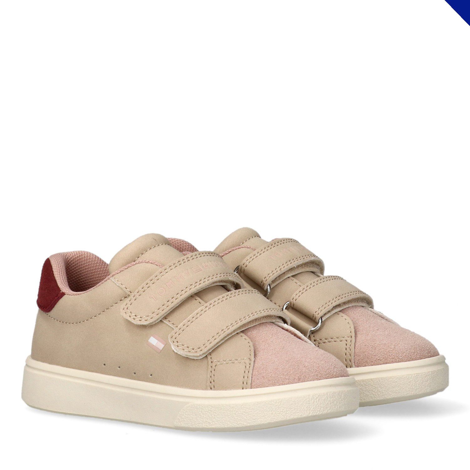 Tommy Hilfiger Sneaker Freizeitschuh, Halbschuh, Klettschuh mit Kontrastbesatz