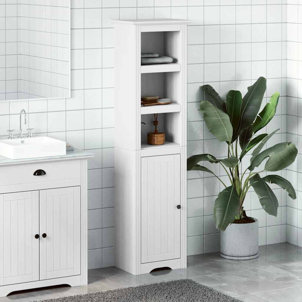 vidaXL Badezimmer-Set Badschrank BODO Weiß 44x30x160 cm, (1-St)