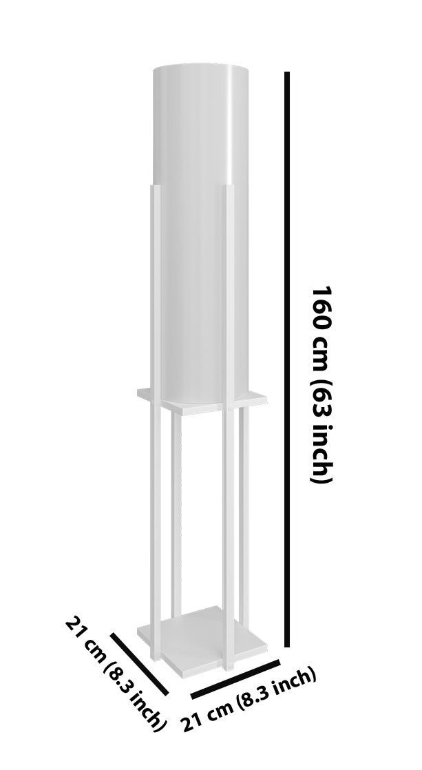 Opviq Stehlampe Weiß, 21 x Partikettskörper Dor FLH, 21 cm