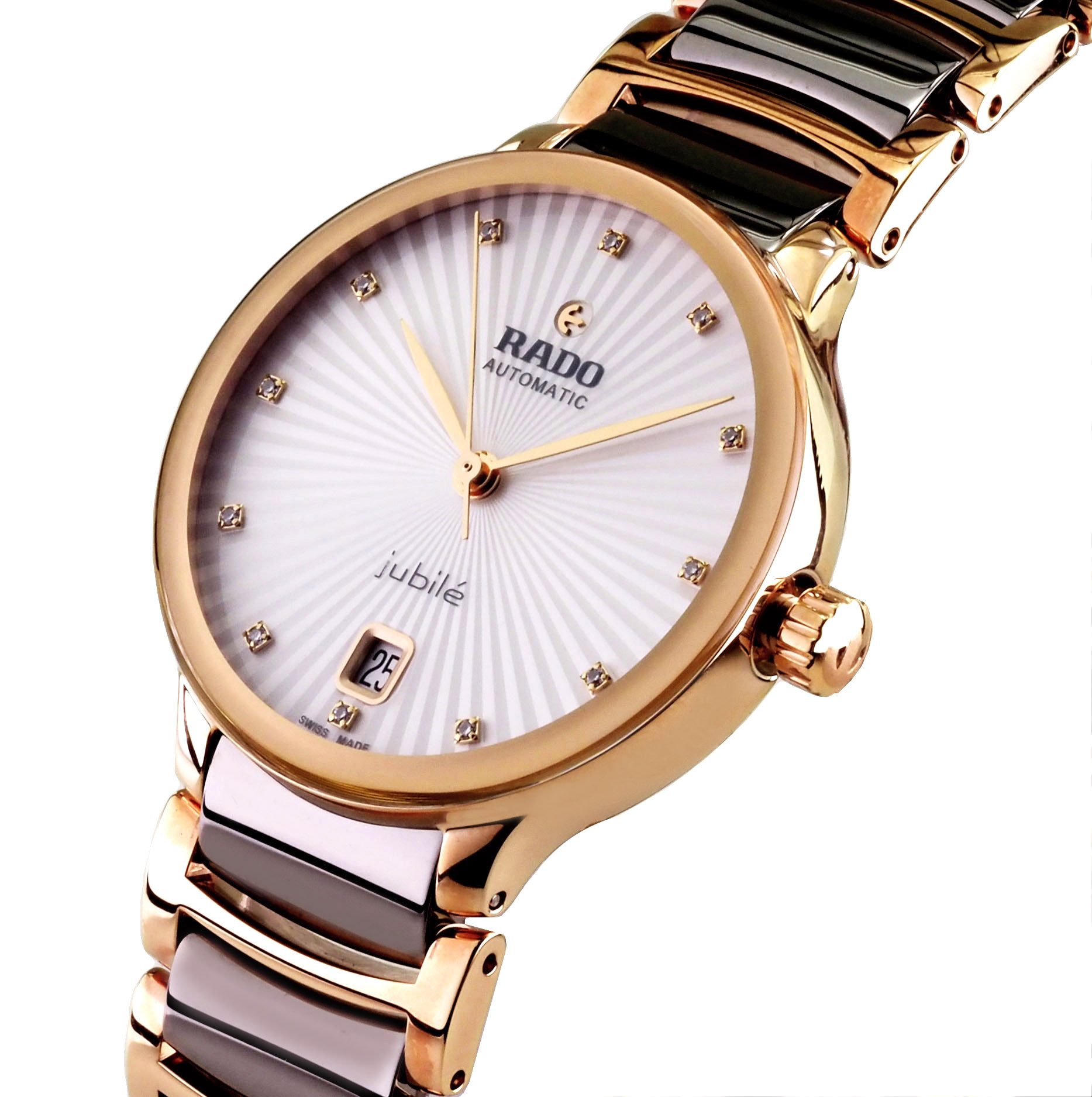 Rado Automatikuhr Damen Uhr R30037742 Centrix Diamond Swiss Made Ø 35 mm