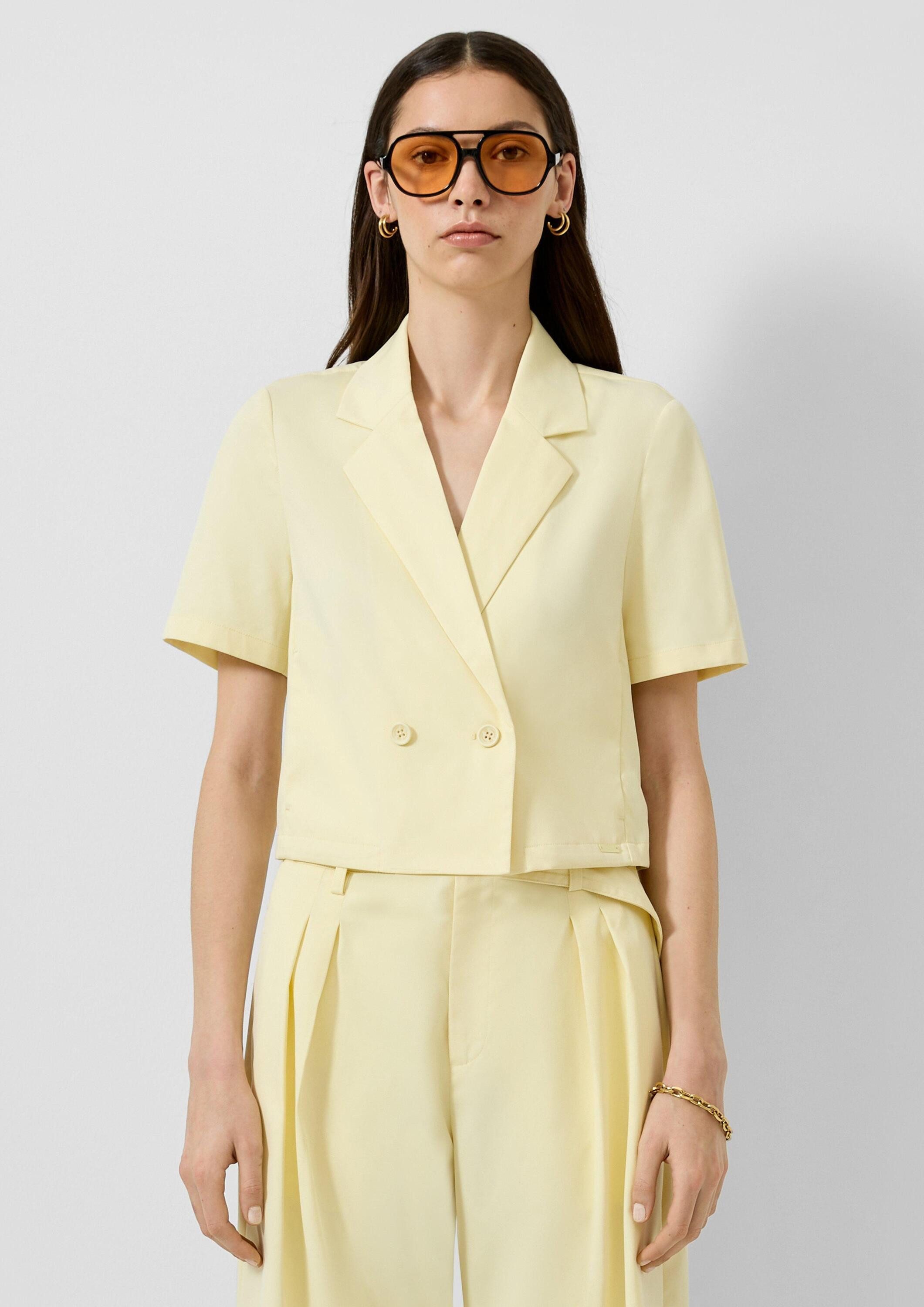 QS Jackenblazer Indoor-Blazer Cropped Blazer