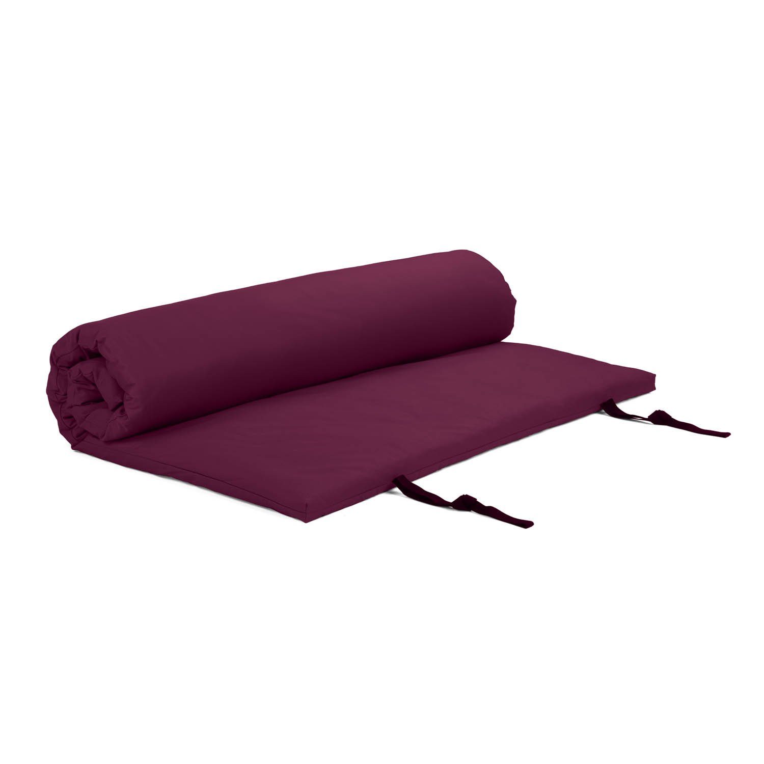 Welltouch Meditationskissen Shiatsumatte mit festem Bezug 100x200 cm, aubergine, 4 lagig