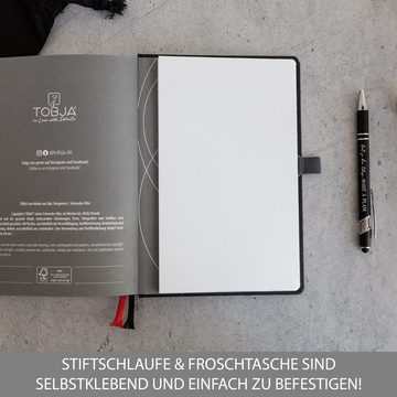 TOBJA Notizbuch Essential Kit mit Froschtasche Pen-Loop, Stift Beutel für Terminkalender Tagebuch A5
