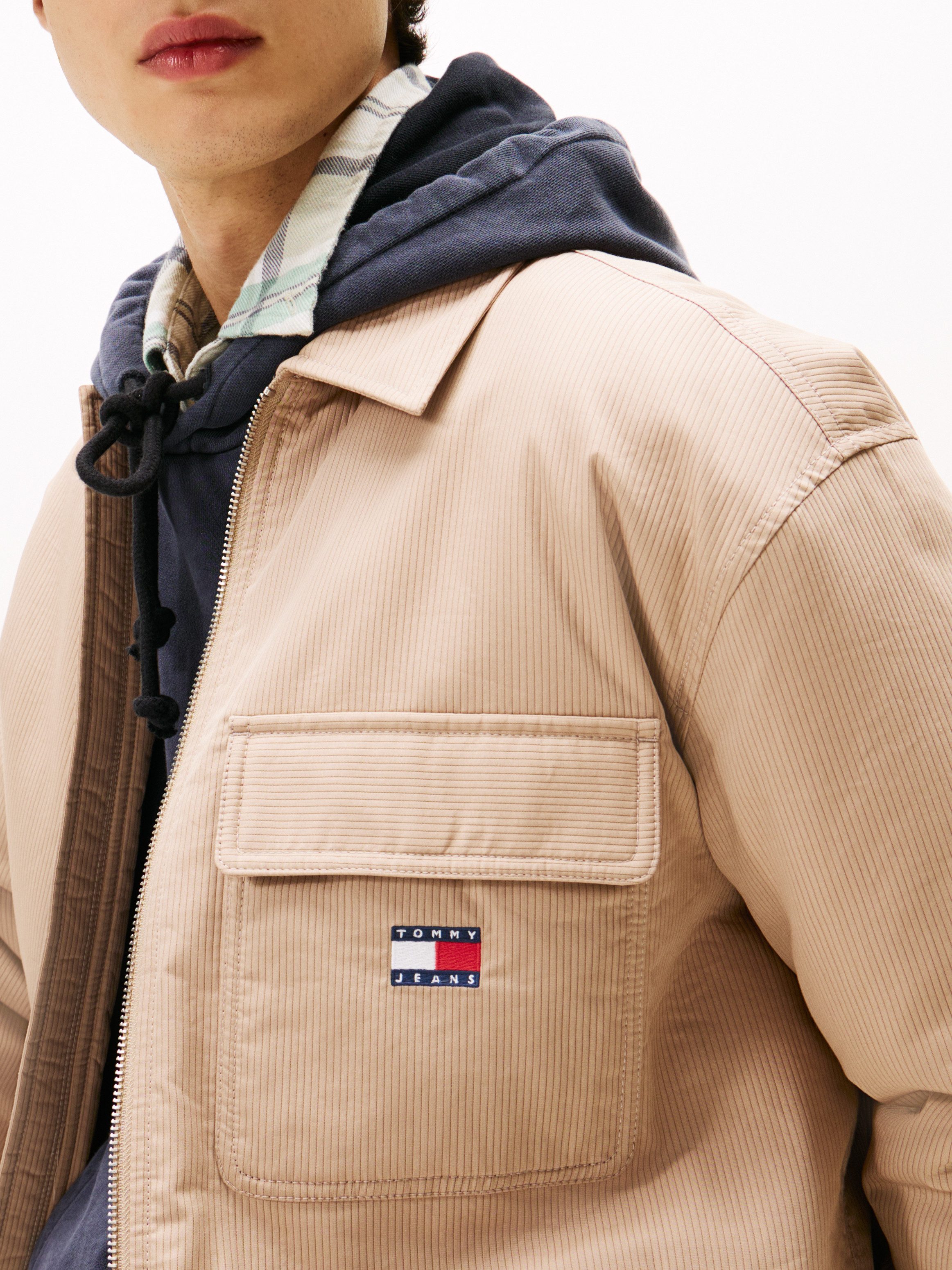 Tommy Jeans Hemdjacke TJM PADDED TECH CORD Overshirt, lockere Form, wattier günstig online kaufen