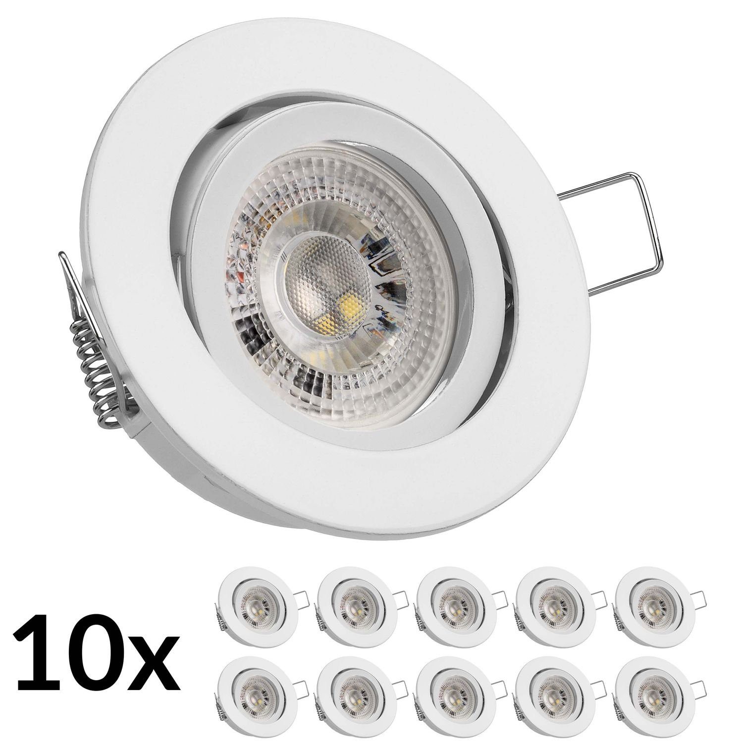 in Einbaustrahler mit LEDANDO Einbaustrahler weiß RGB von LED Set LED GU10 LEDANDO LED 10er - 3W