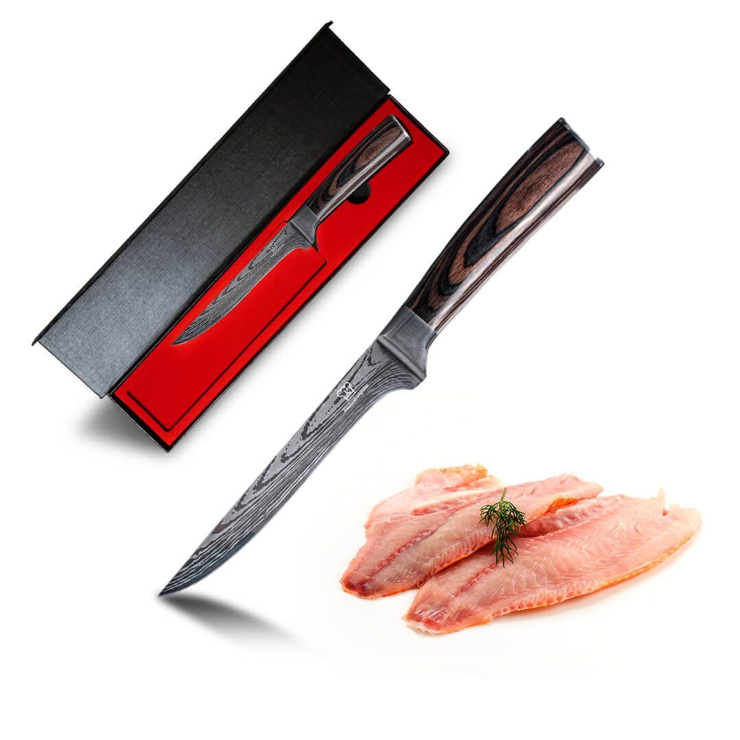 Fischfiliermesser Asiatisches Filetiermesser - Messer aus gehärteter Edelstahl.