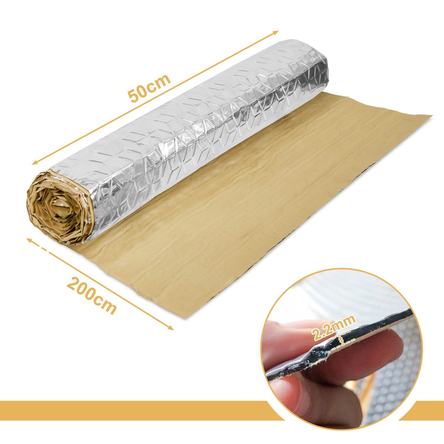 Clanmacy Dämmplatte Dämmmatte 200X50cm Dämmplatte Alu-Butyl günstig online kaufen
