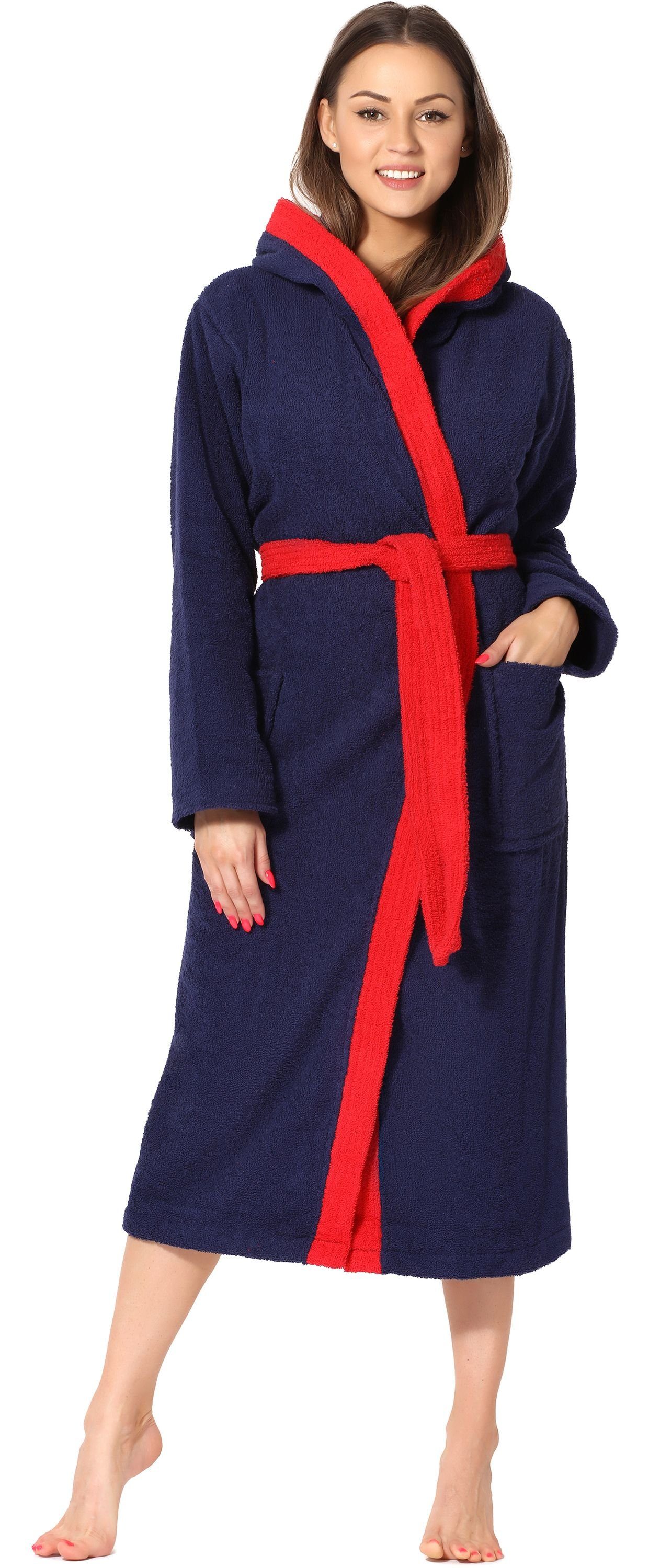 Ladeheid Bademantel Damen Frottee Bademantel aus 100% Baumwolle LA40-191, L günstig online kaufen