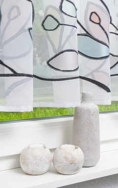 Scheibengardine Blütenfreude, LYSEL®, (1 St), transparent, HxB 50x140cm