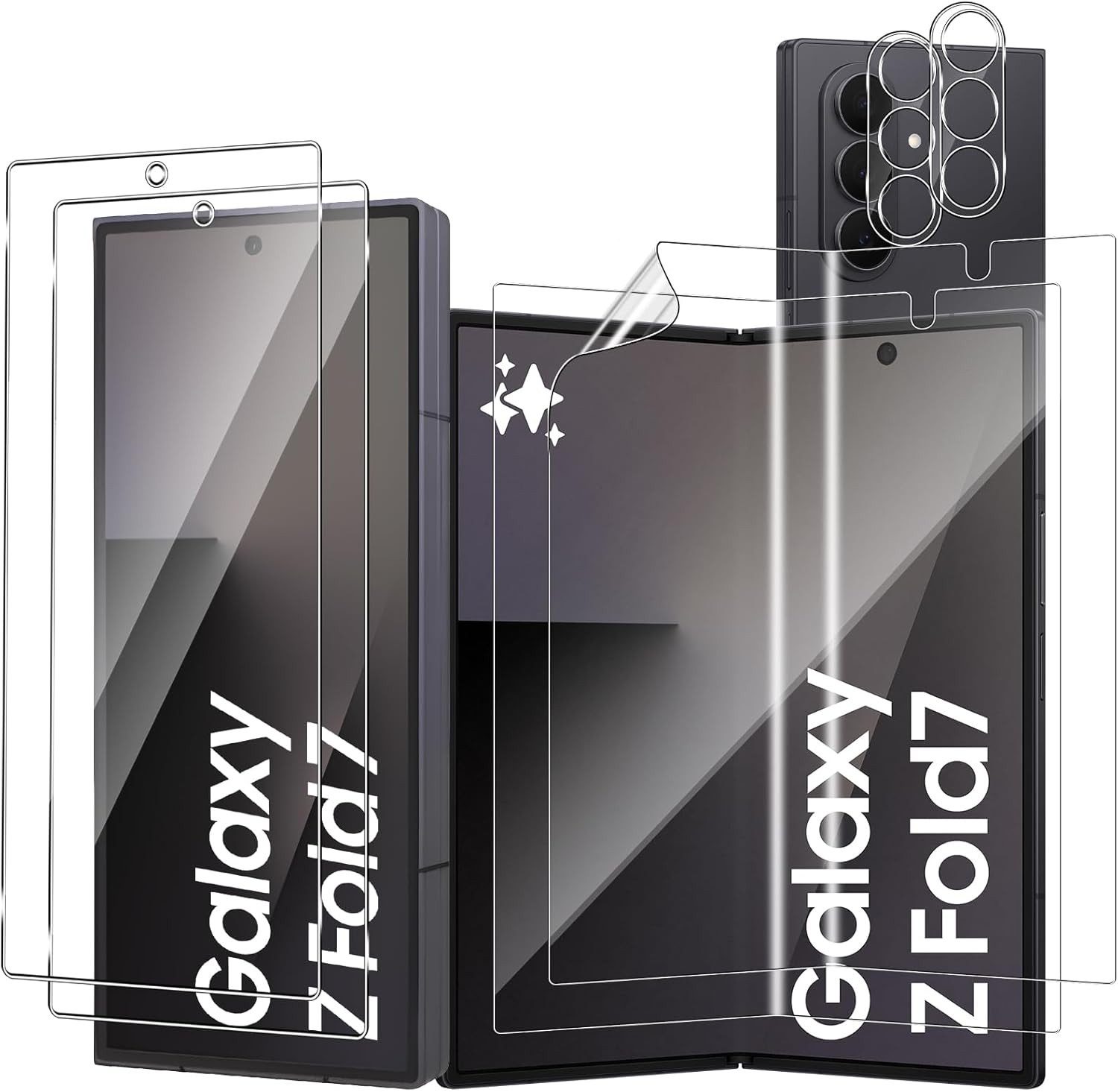 MSM Displayschutzglas 6in1 Schutzglas (Display + Kamera) für Samsung Galaxy Z Fold 7 5G