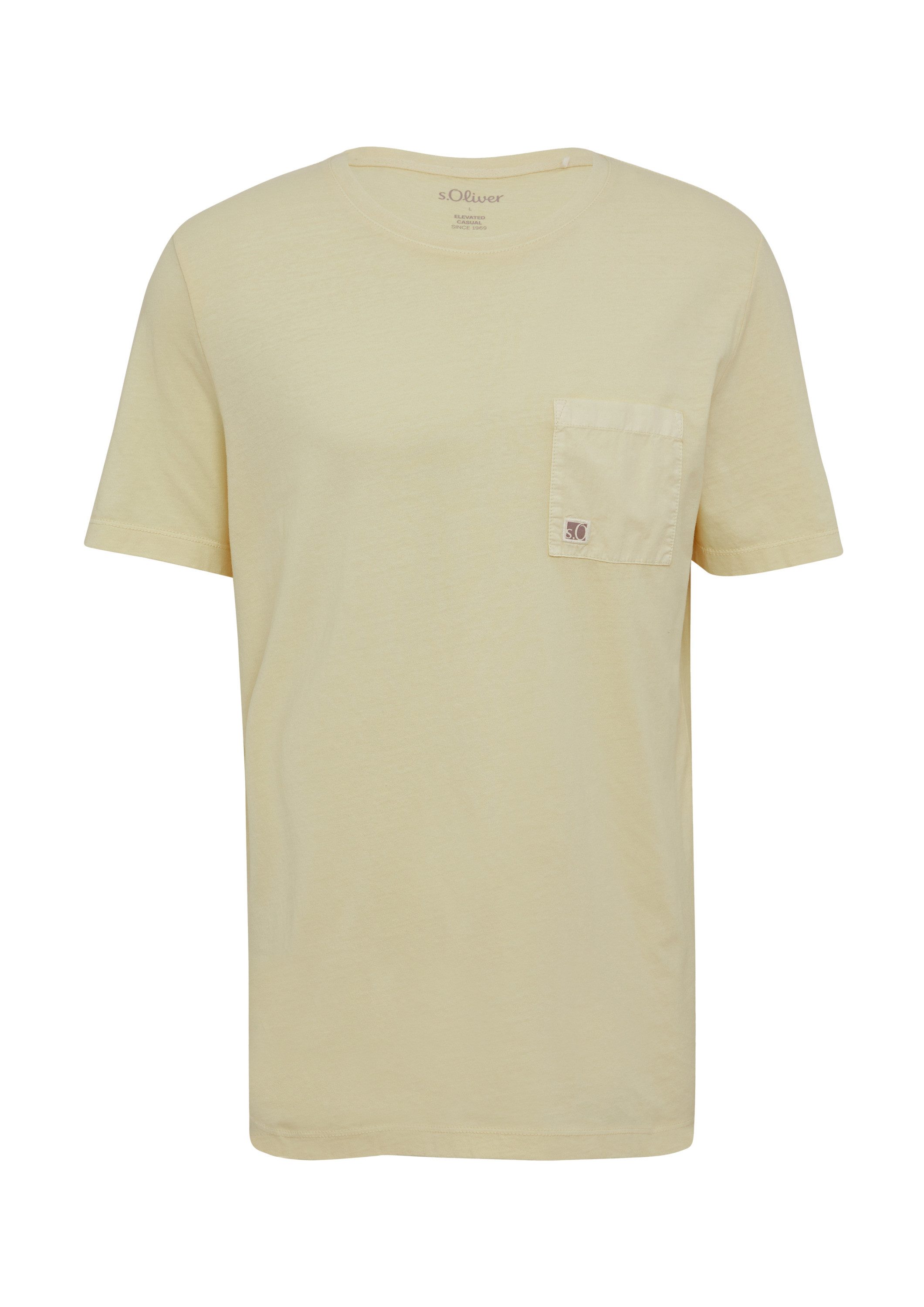 s.Oliver Kurzarmshirt T-Shirt T-Shirt mit Brusttasche und Garment Dye günstig online kaufen
