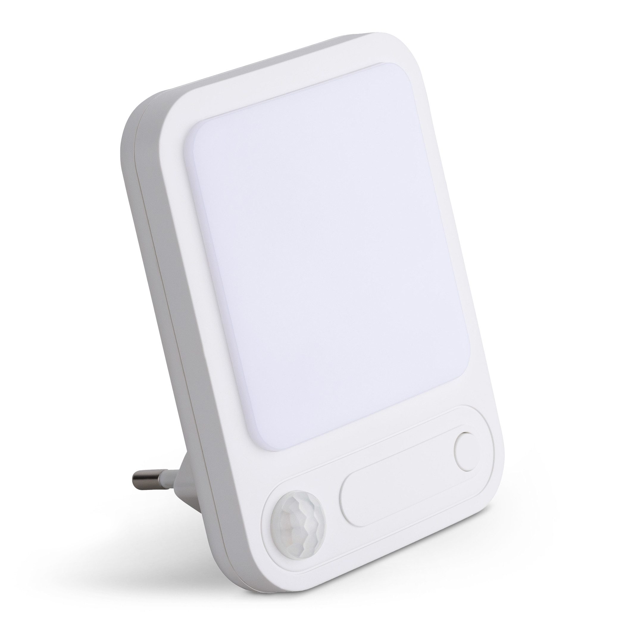 SEBSON LED Steckdosenleuchte Steckdosenlampe - Bewegungsmelder, Lichtsensor, Dimmbar, Einstellbar, LED integriert, warmweiß, Ein- und Ausschalter, Infrarot Sensor, Dämmerungssensor, 91x69x14mm