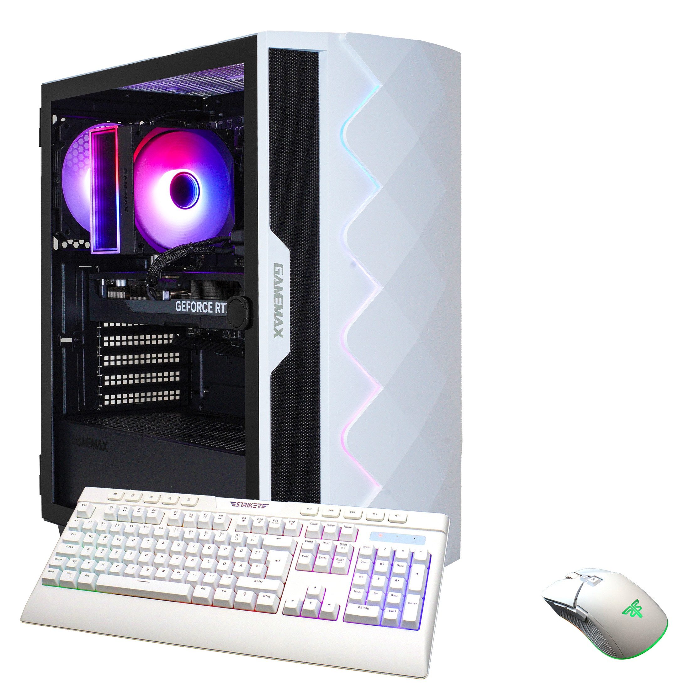 GAMEMAX Diamond WT 7586 Intel Core i7 14700F RTX 5070Ti 32GB DDR4 1TB SSD Gaming-PC (Intel Core i7 14700F, RTX 5070Ti, 32 GB RAM, 1000 GB SSD, Luftkühlung aktiv, Windows 11)