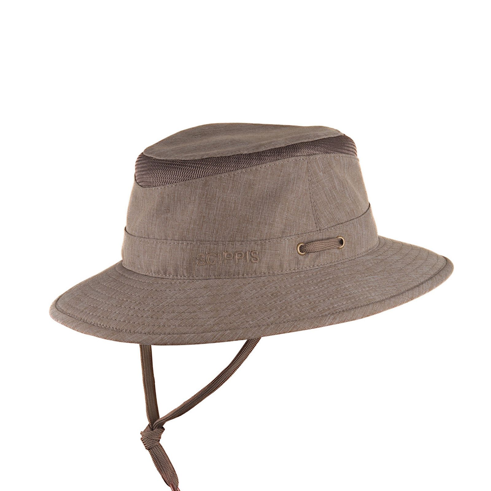 Scippis Fischerhut SCIPPIS Outdoorhut „Hudson“ – UPF50+, atmungsaktiv, wasserdicht, brown