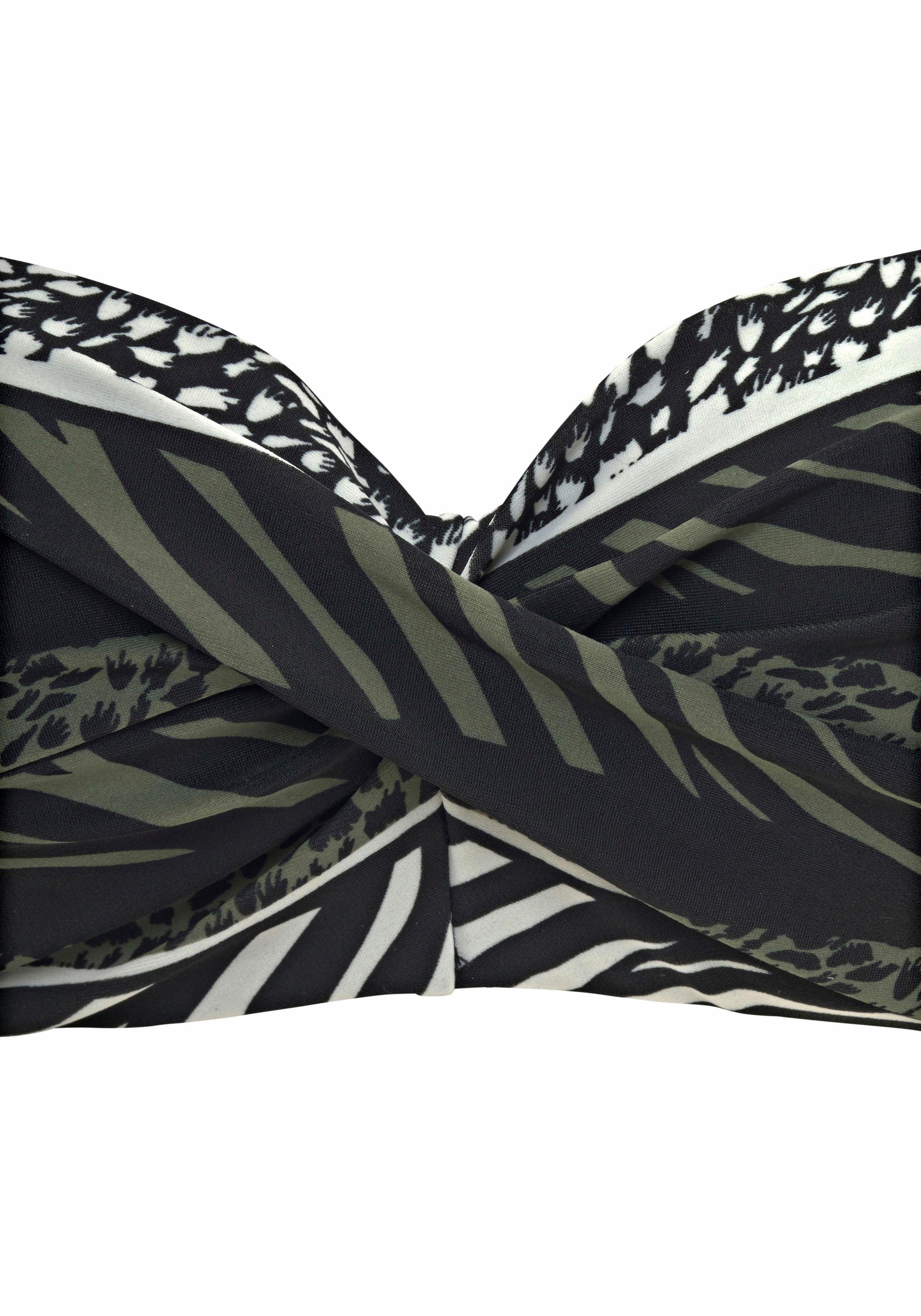 Bruno Banani Bügel-Bandeau-Bikini in Wickeloptik