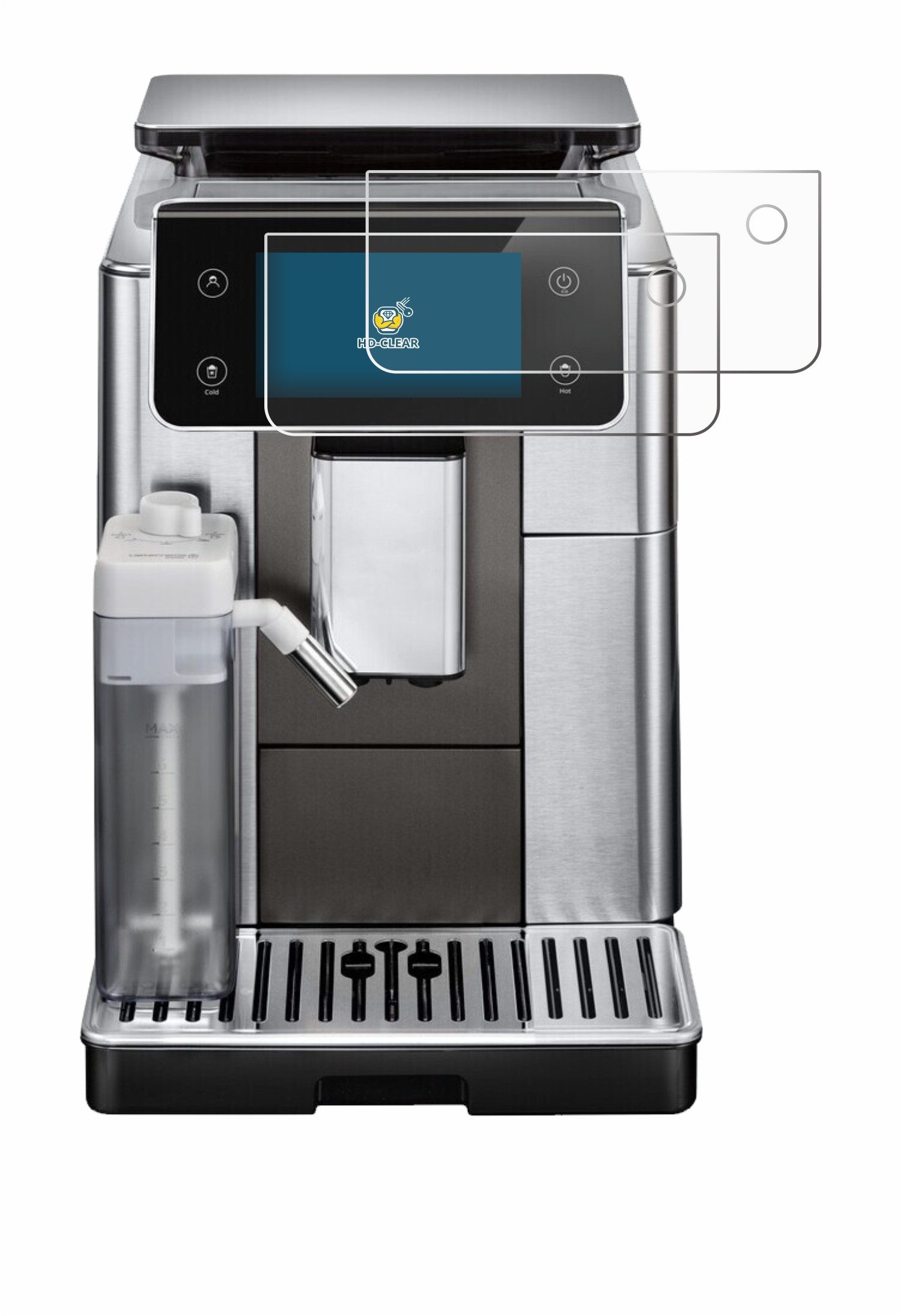 BROTECT Displayschutzfolie Schutzfolie für DeLonghi PrimaDonna Aromatic ECAM630.75.TSM, 2 Stück, Displayschutz Schutz Folie Klar Transparent