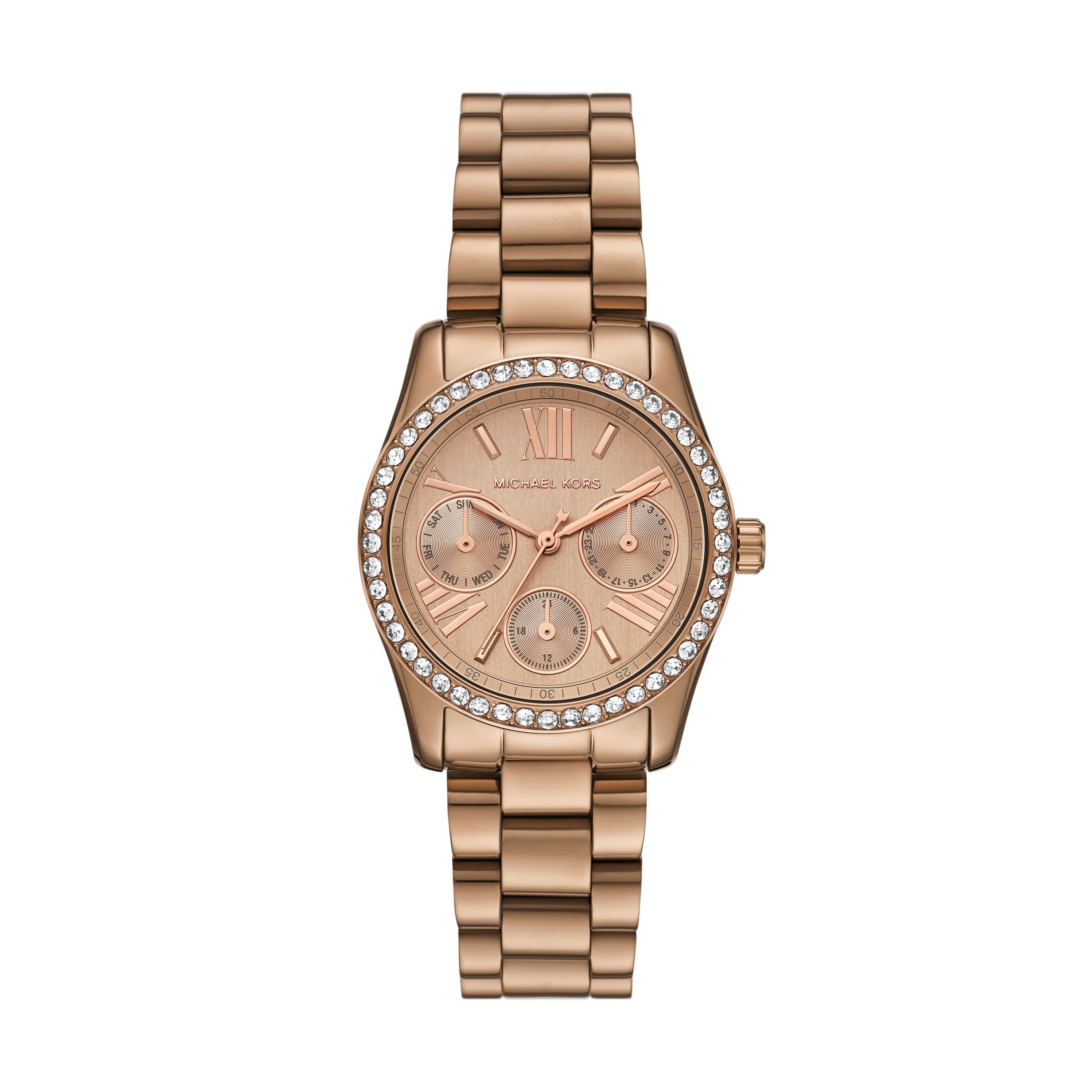MICHAEL KORS Quarzuhr Lexington MK7631, Armbanduhr, Edelstahlarmband, analog, Tag, Wochentag
