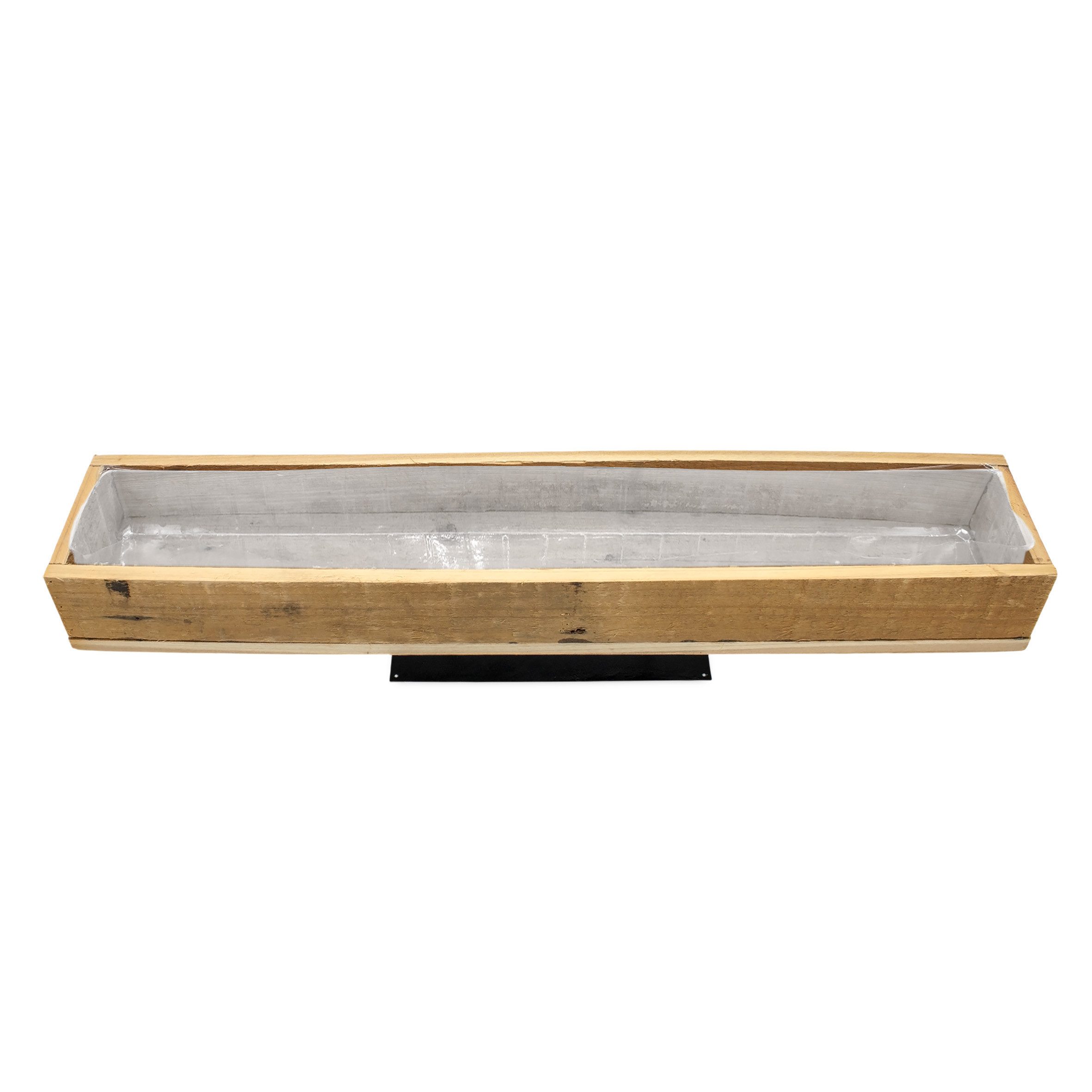 Spetebo Blumenkasten Holz Pflanzkasten natur mir Folie 70 x 13 cm (Anzahl, günstig online kaufen