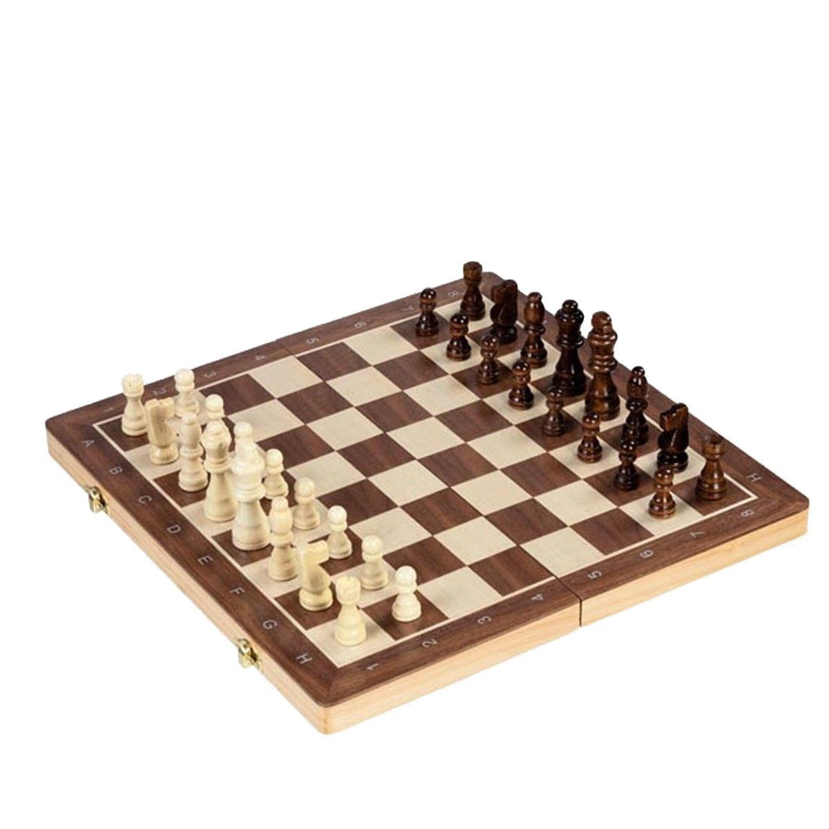 goki Spielesammlung Schach/Dame Spiel 2in1, magnetisch, strategiespiel, familienspiel, Zwei Spiele in einem für doppelte Abwechslung