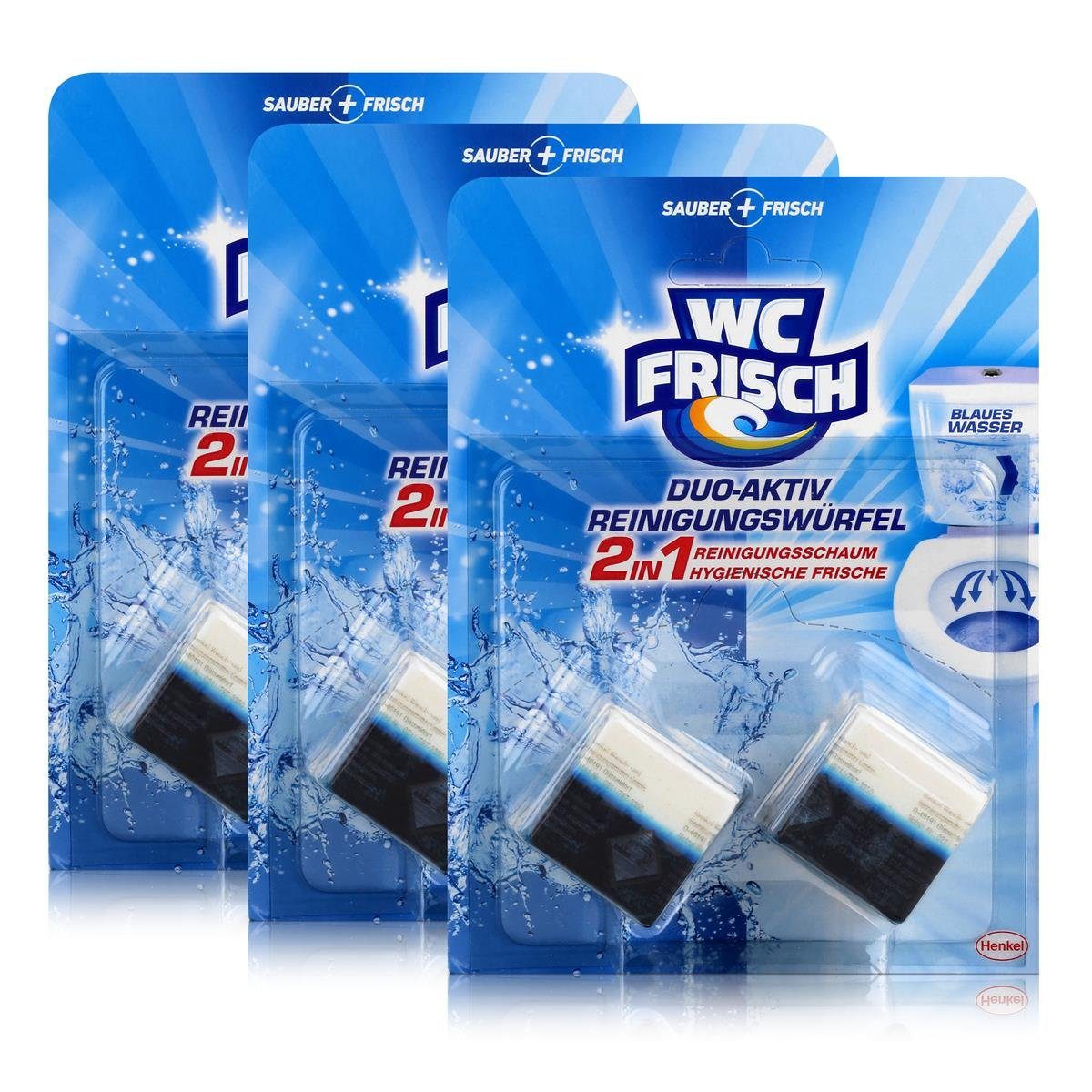 3x WC Frisch Duo-Aktiv Reinigungswürfel - Verhindert Kalk & Schmutz WC-Reiniger