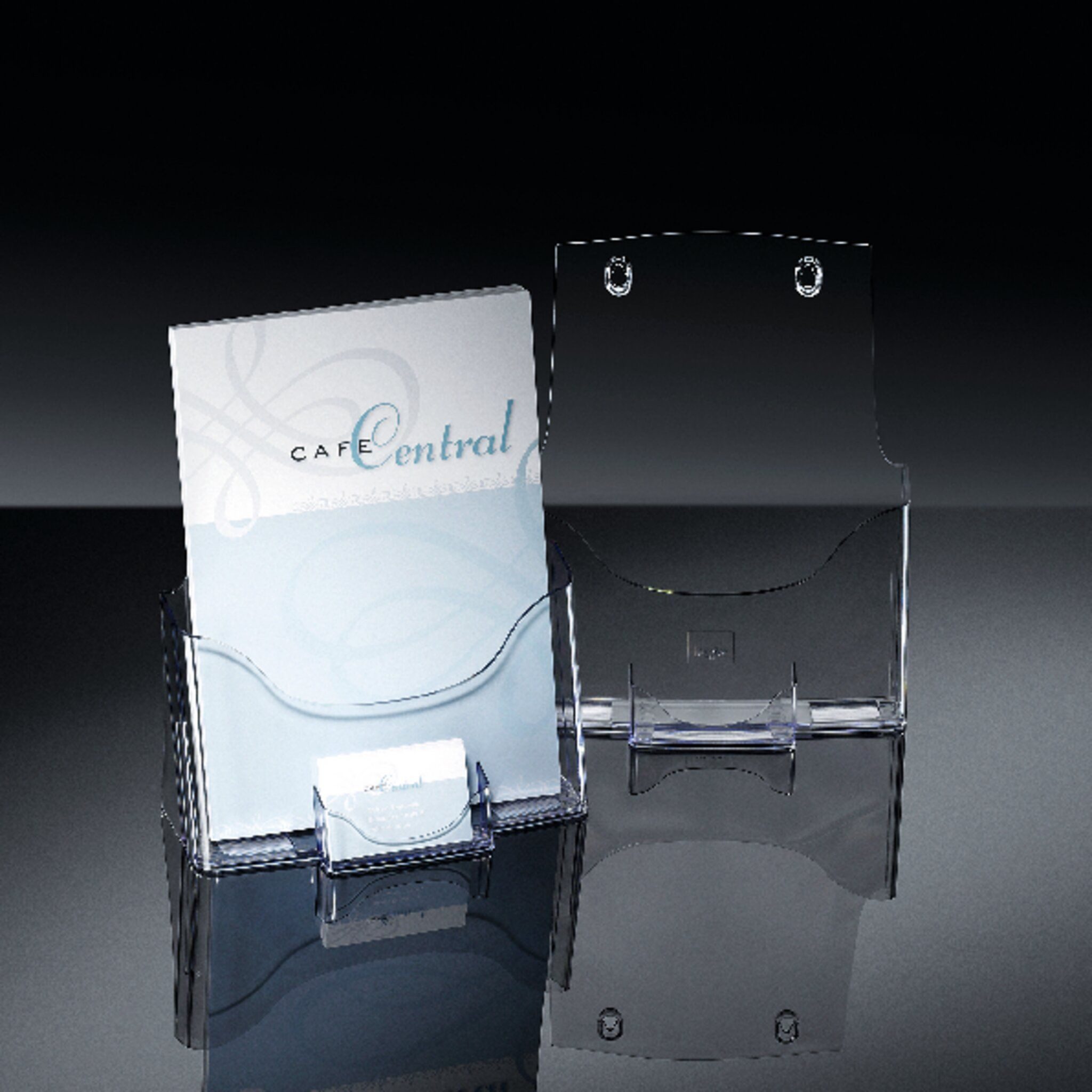 Sigel Ablageregal SIGEL LH111 Tisch-Prospekthalter - A4 - 1 Visitenkartenfach - glasklar