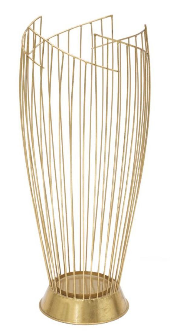 Natur24 Garderobenleiste Schirmständer Fashion 28 x 69 x 28 cm Metall Gold
