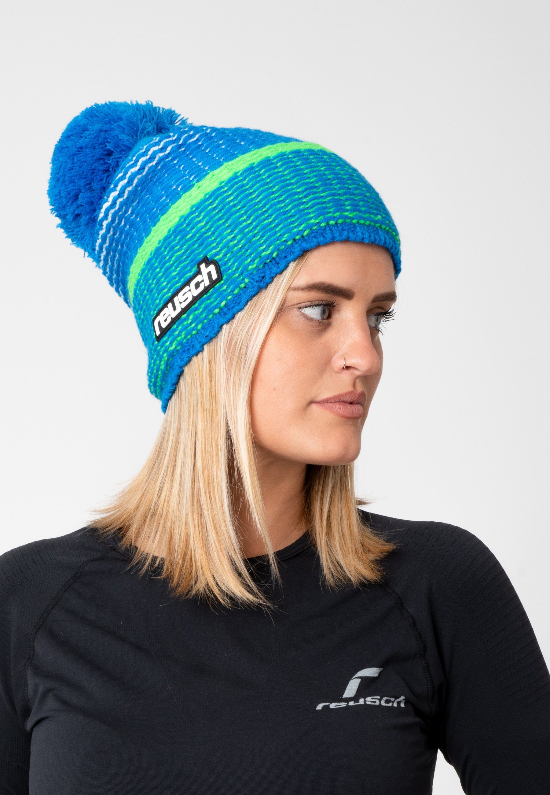 Reusch Beanie Beanie Noah Innenfutter (1-St) mit grün-blau