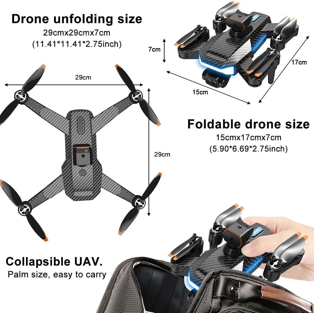 Drohne OBEST 4K, Übertragung (4K, Drone forChildrenBeginners) Einstellbarer mit Live Motor Kamera 24min WiFi 2 Drohne mit Mini Brushless Batteries