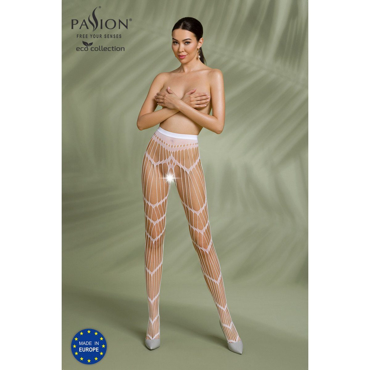 Ouvert Strumpfhose PE ECO Strumpfhose ouvert S006 white - (S/L)