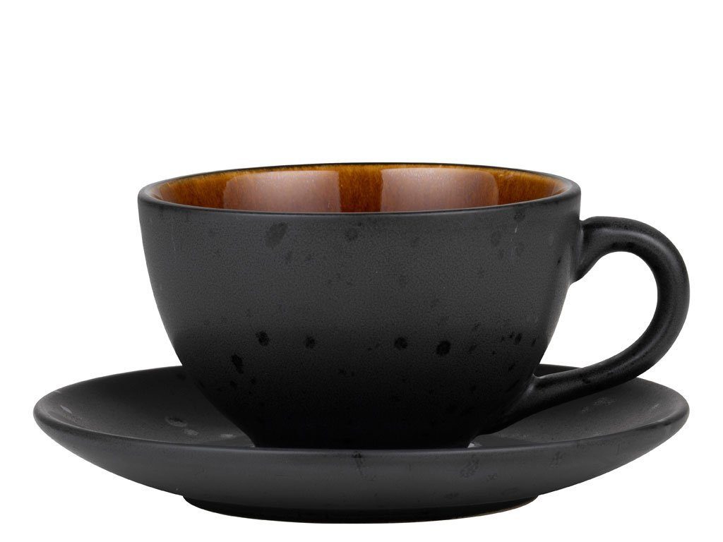 Bitz Untertasse Gastro black / amber, 2-tlg.