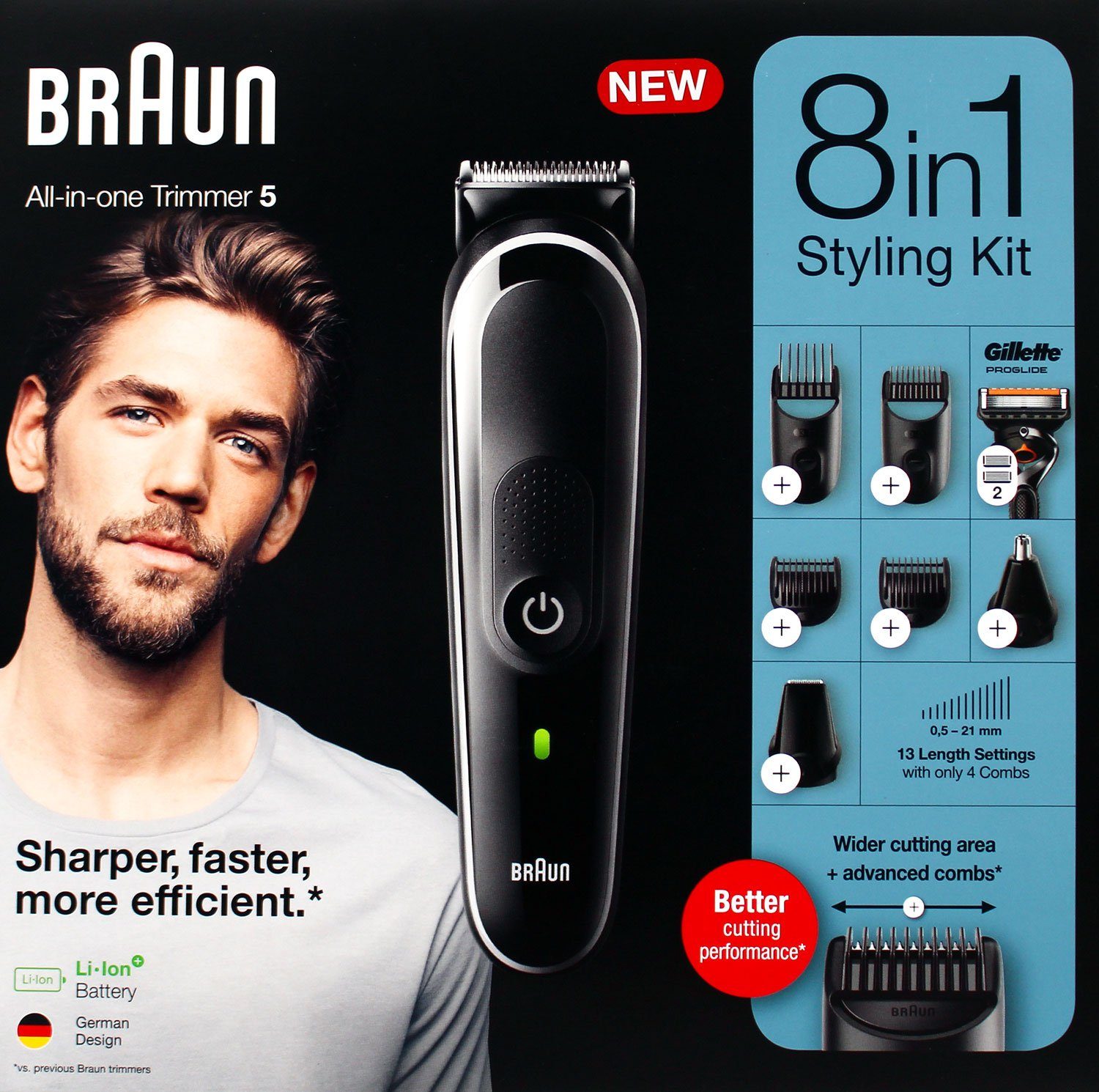 Bartschneider Braun MGK5360 Barttrimmer 8-in-1 Styling Kit