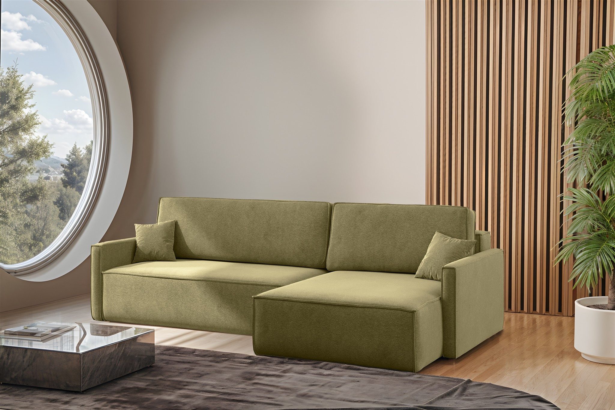 Ecksofa Schlafsofa Sofa LOUIS in Stoff