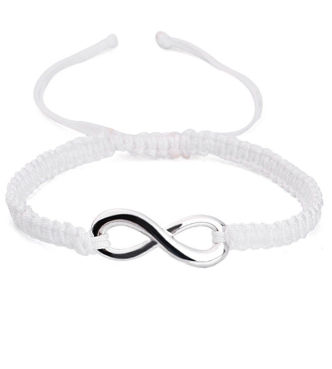 Einfaches,geflochtenes,verstellbares Legierung,Paararmband YANN Weiß Bettelarmband Armband aus