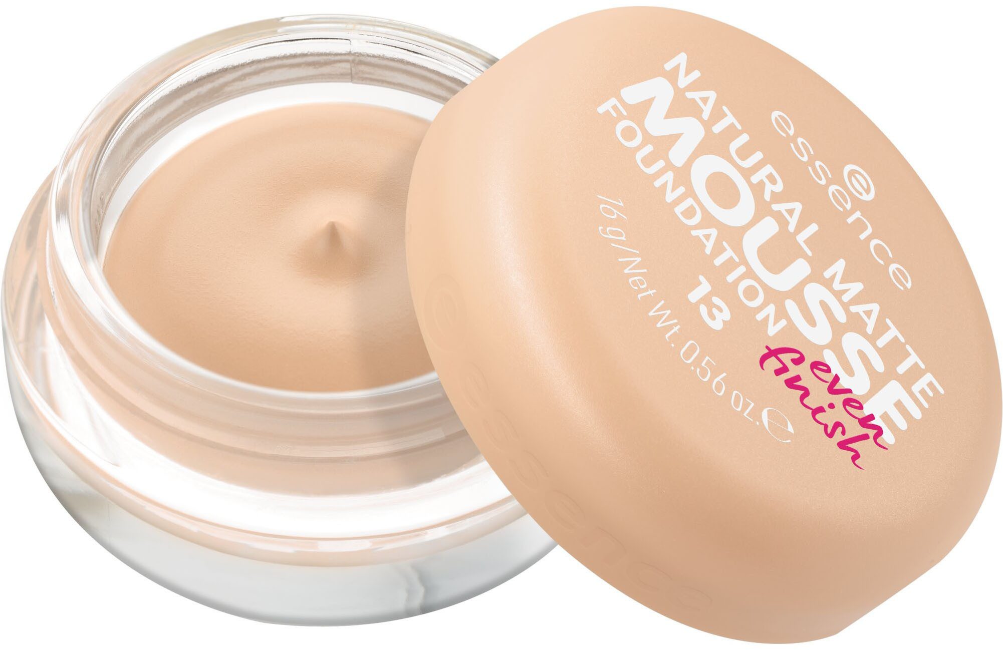 Essence Foundation NATURAL MATTE MOUSSE FOUNDATION, 3er Pack, mit Clean-Beauty-Textur