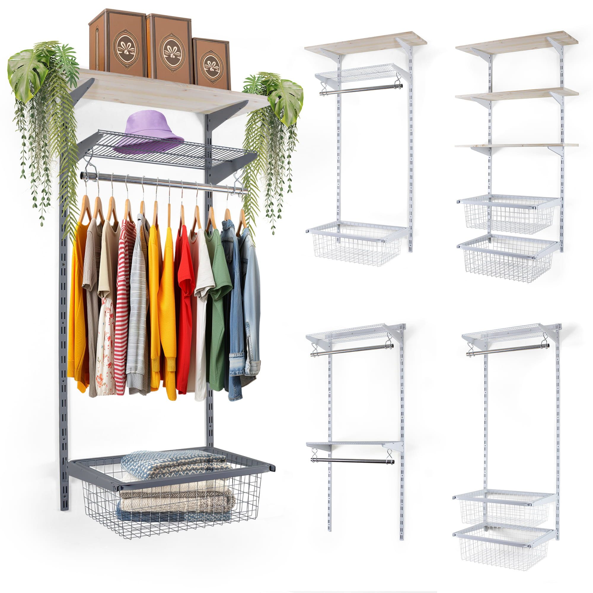 BOOMET Kleiderschrank Kleiderschranksystem Bausatz (Bacic 2 günstig online kaufen