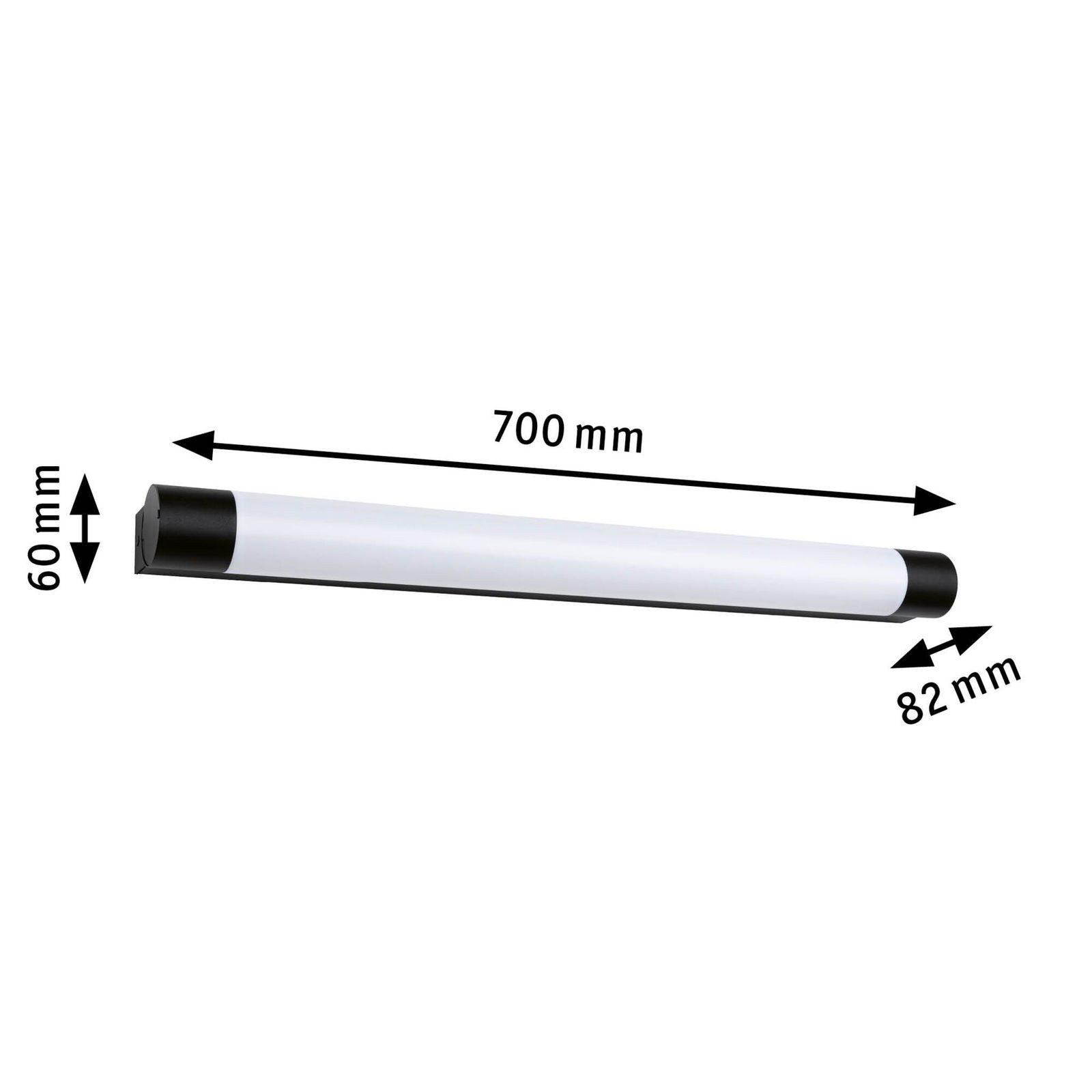 Paulmann LED Spiegelleuchte Selection Bathroom Spiegelleuchte Orgon IP44 3000K 230V 10,5W, LED fest integriert, Warmweiß, Badezimmerleuchte