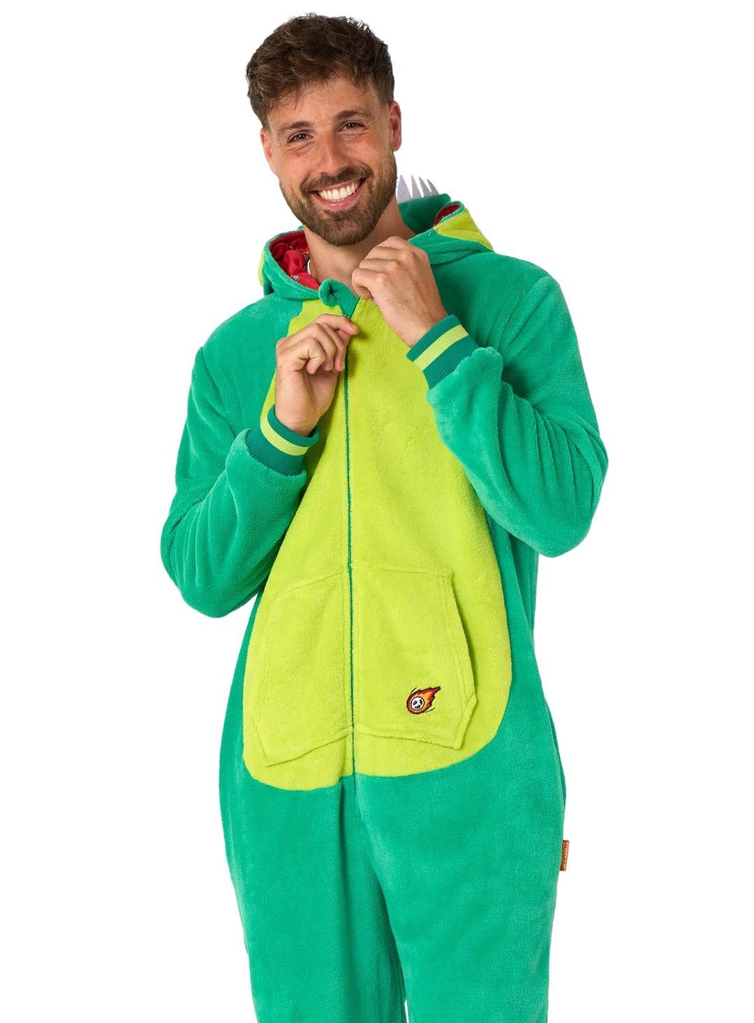Opposuits Kostüm Dinosaurier Onesie, Der Overall beweist: jedes Tier eignet sich zum Kuscheln!