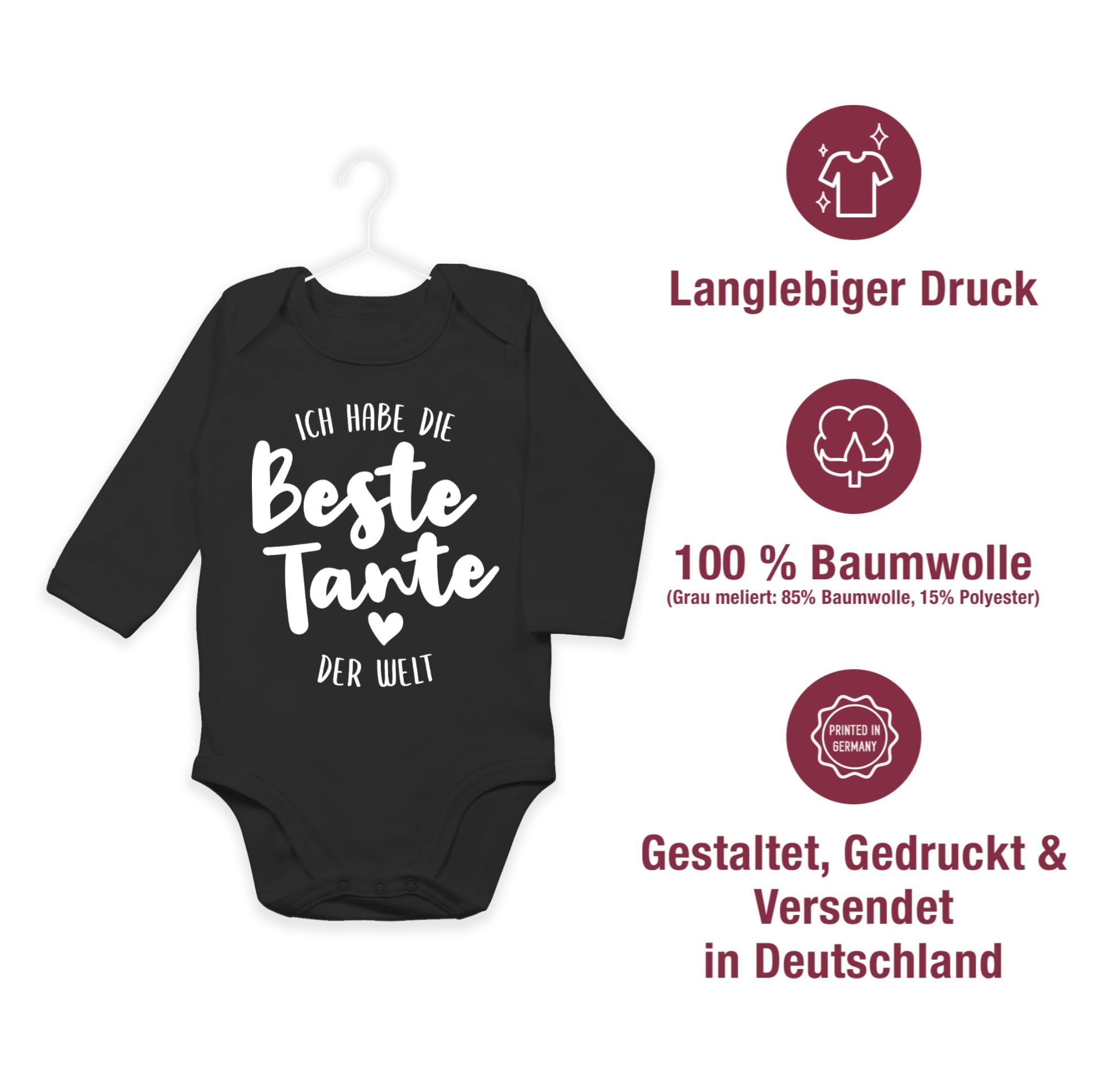 Shirtracer Shirtbody Ich habe die beste Tante der Welt Strampler Baby Mädchen & Junge