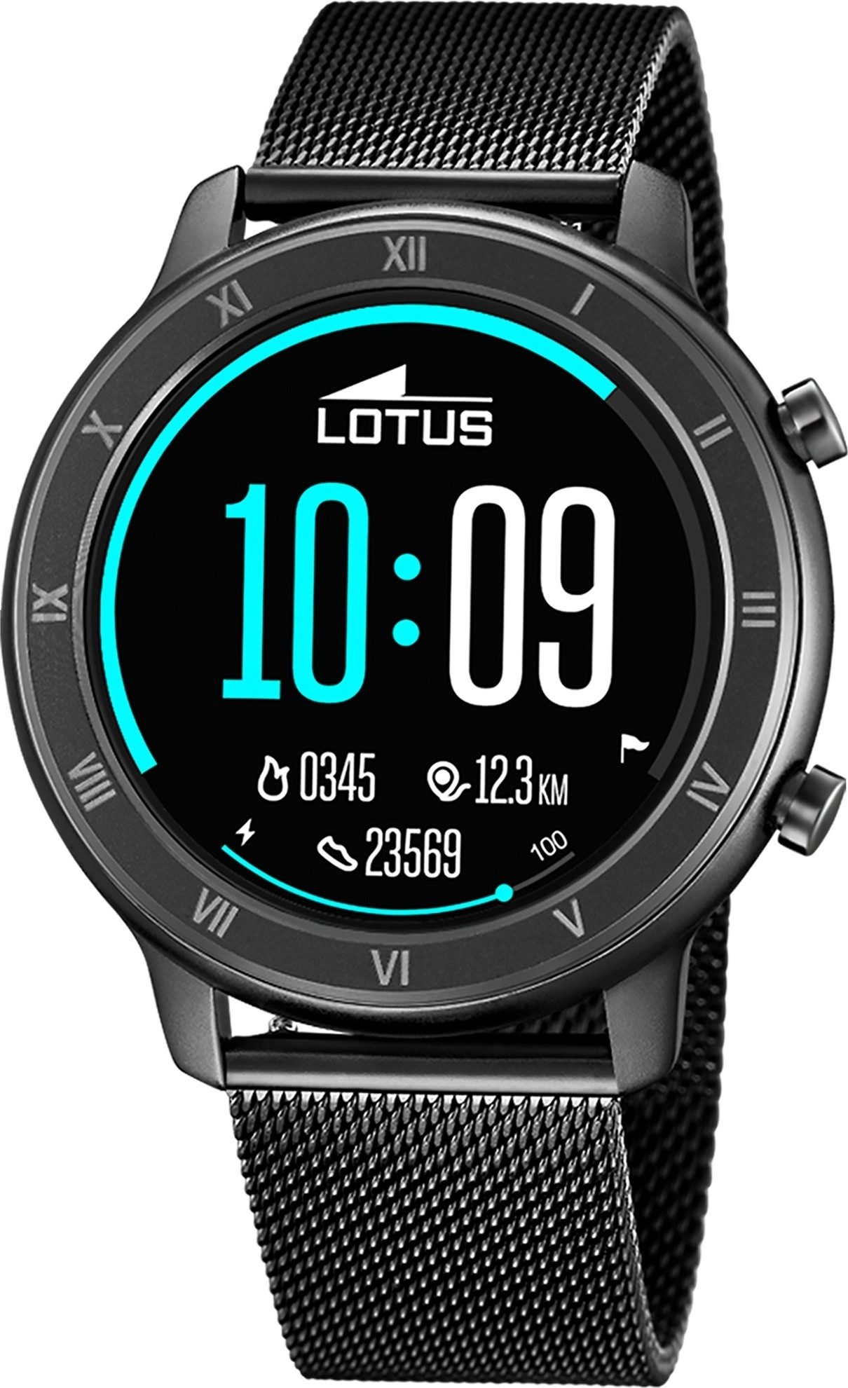 Lotus Lotus Herrenuhr Smartwatch Smartwatch Smartwatch (kompatibel ab Android 5.1+ und IOS 8.0), Digital, Herren Smartwatch rund, groß (ca. 44mm), Edelstahl