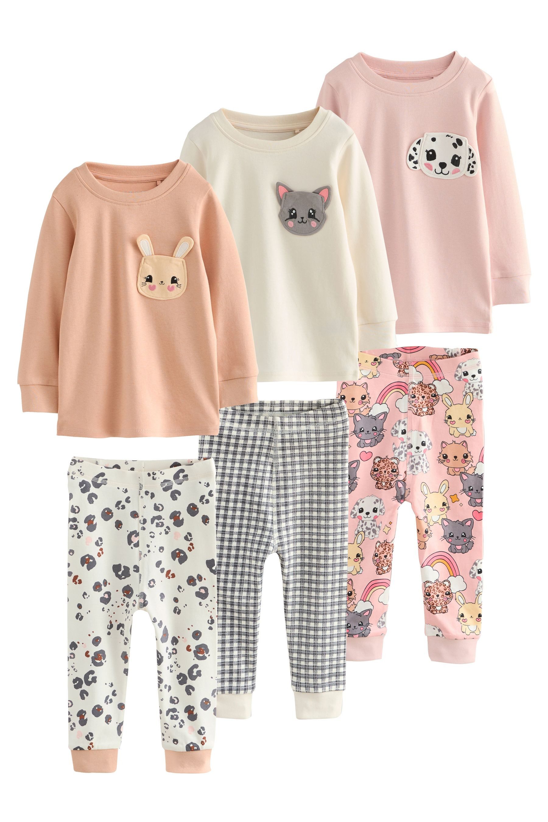 Next Pyjama 3er-Pack Kuschel-Pyjamas (6 tlg) günstig online kaufen