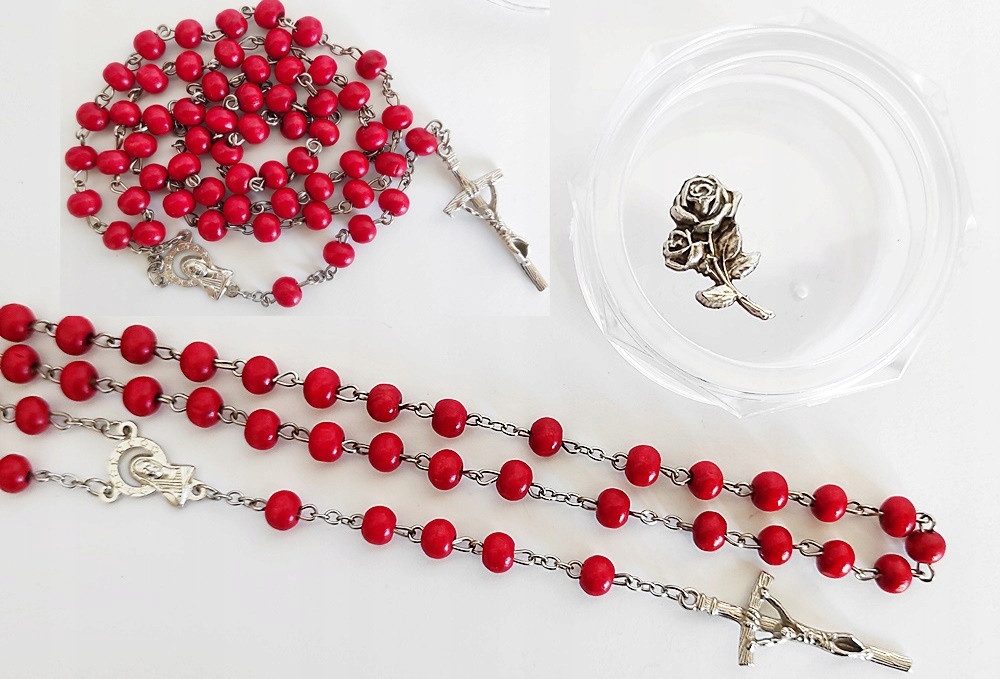 Festivalartikel Collier Handgefertigter Duftender Rosenkranz aus Holz in El günstig online kaufen