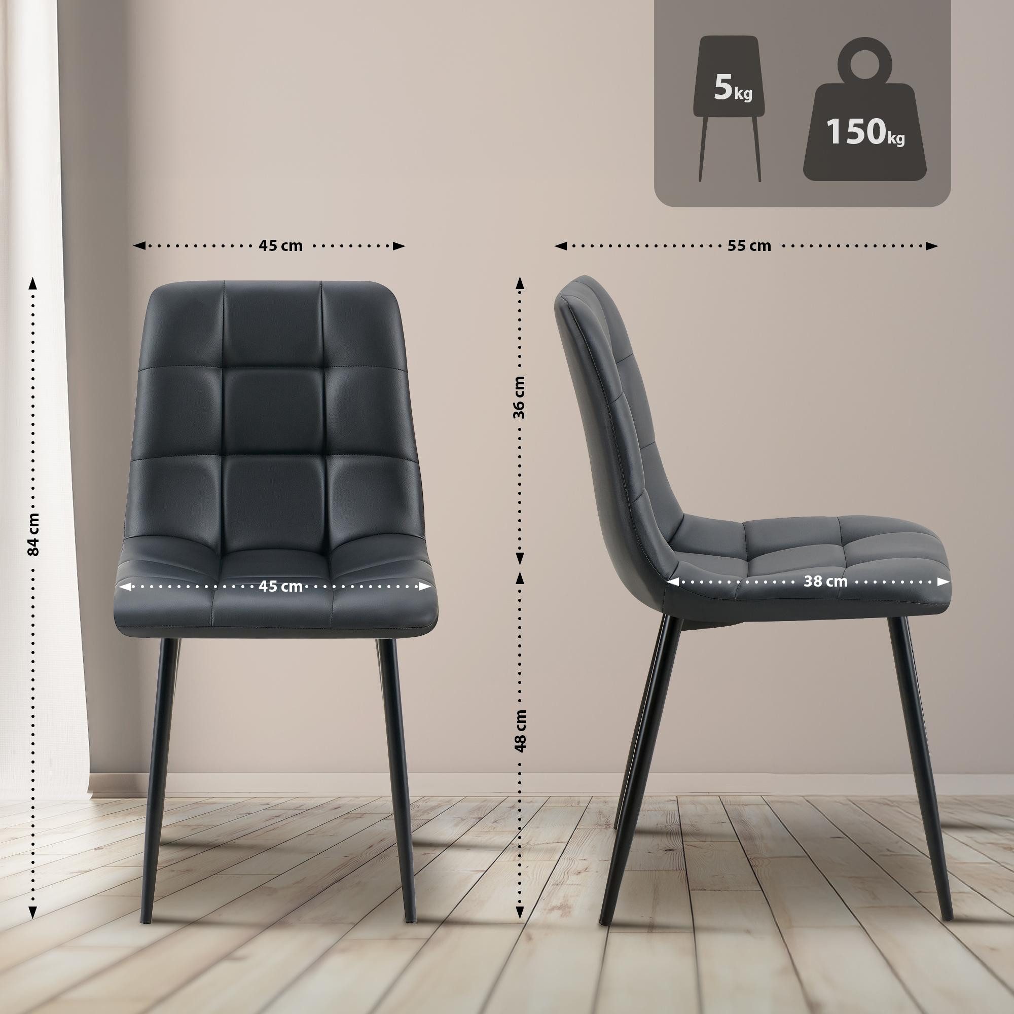 CLP Esszimmerstuhl Antibes, Polsterung mit Kunstleder-Bezug, Metallgestell günstig online kaufen