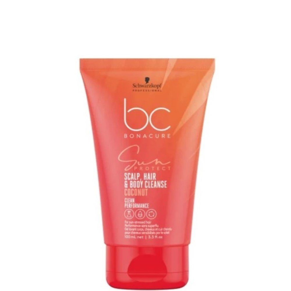 Schwarzkopf Professional Haarshampoo BC Sun Protect 3-in-1 Scalp, Hair & Body Cleanse 100 ml | Haarshampoos