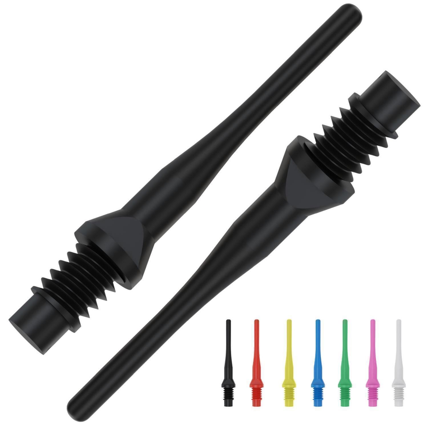 Softdarts Tufflex Soft Tips 6mm(2BA) 1000stk schwarz