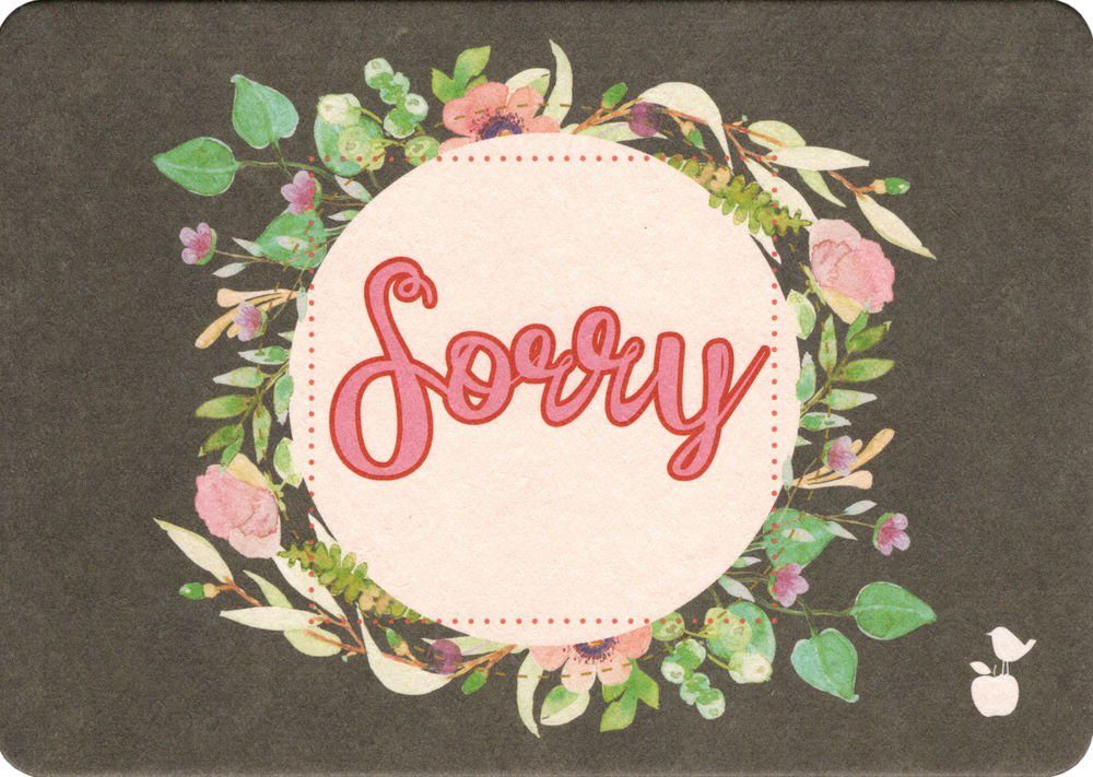 "Sorry" Postkarte