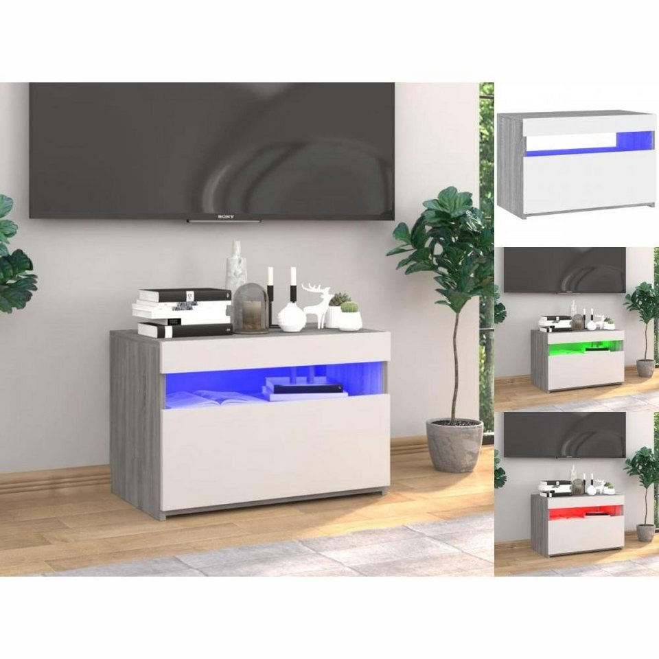 OLEY LUCK LIVE TV-Schrank Fernsehtisch, Sideboard, Lowboard, 200-330 × 40 ×35 Cm, Ausziehbar In Wohnzimmer 3 Schubladen Farbblock Design Grau S0sc40do