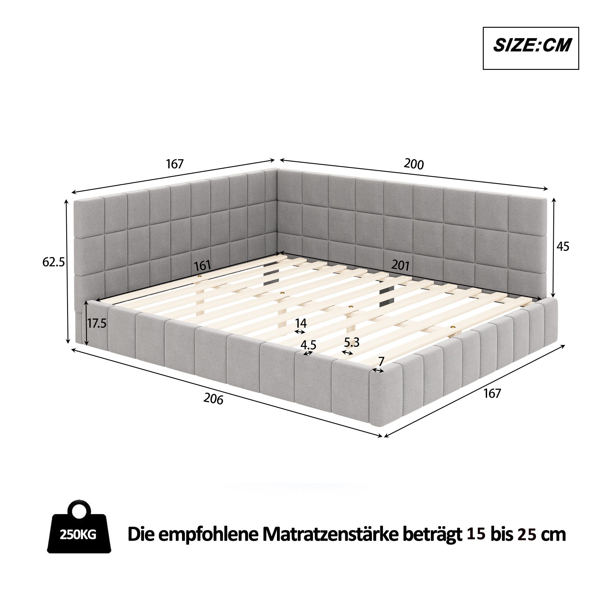 Celya Polsterbett Schlafsofa 160*200 Multifunktionsbett (Ohne günstig online kaufen